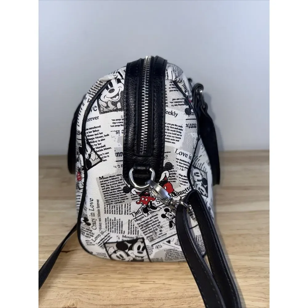 Disney Parks Mickey Minnie Mouse Crazy in Love Newspaper Print Purse & Wallet
